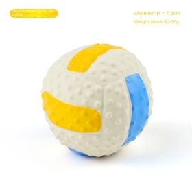 Squeaky Dog Toys; Natural Latex Rubber Dog Balls;  Soft ;  Bouncy & Durable for Small Medium Dogs Puppy Interactive Chew Sound Fetch Play (colour: Small latex volleyball)