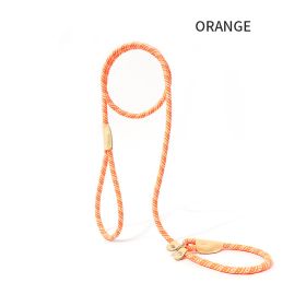 Dog Rope Pet Pulling Rope Puppy Strap Traction Rope Heavy Duty Belt Large Dog Leash Dog Collar Strap Dog Training Pet Harness Hands-Free Leash For Sma (Color: Orange, size: 1.8x1)